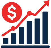 Market and transaction data icon
